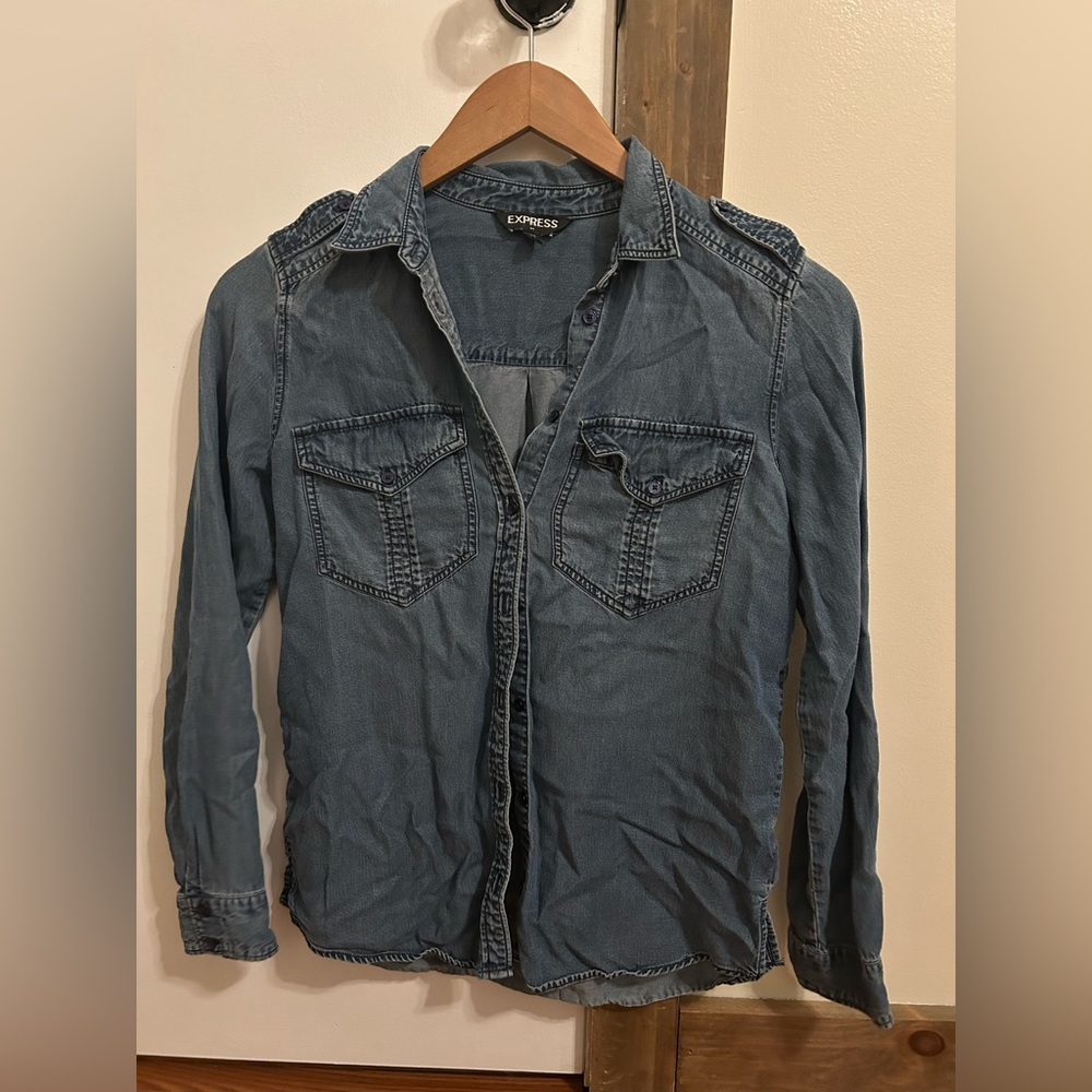 Express Blue Denim Shirt
